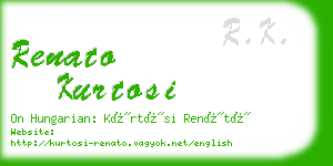 renato kurtosi business card